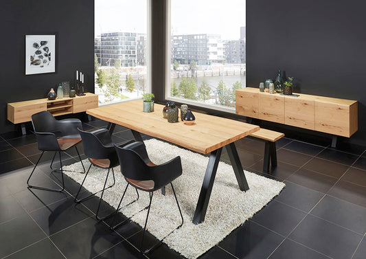 OLIVETO Sideboard Buffet 200cm - Brown & Black