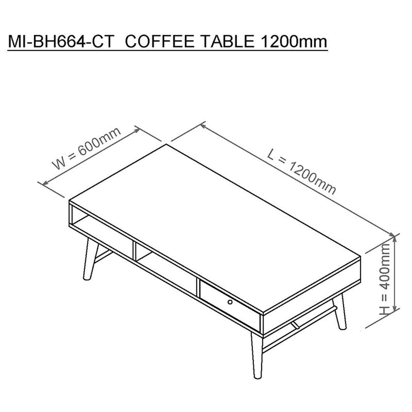 RANIA 120cm Black Ash Veneer Coffee Table,Living Room Furniture,Coffee Tables,Modern Furniture