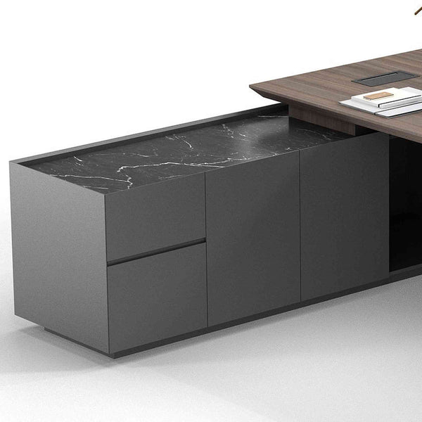 Photo inspiration: Picture Idea: Armando Executive Desk 220Cm Left Return Hazelnut Grey