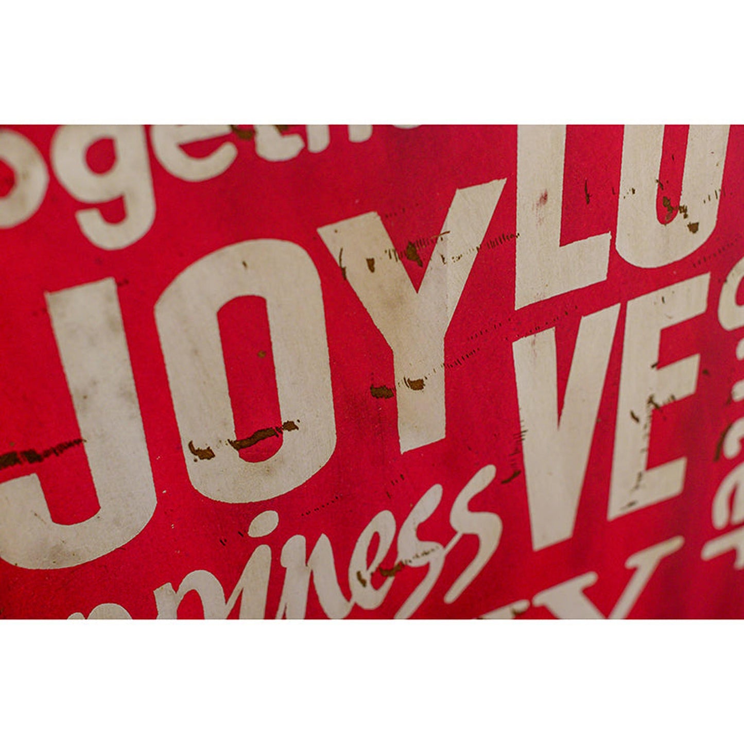 Red Joy Happiness Family Wooden Wall Hanging In Antique Red,Home Decor,Paintings & Prints,Modern Furniture