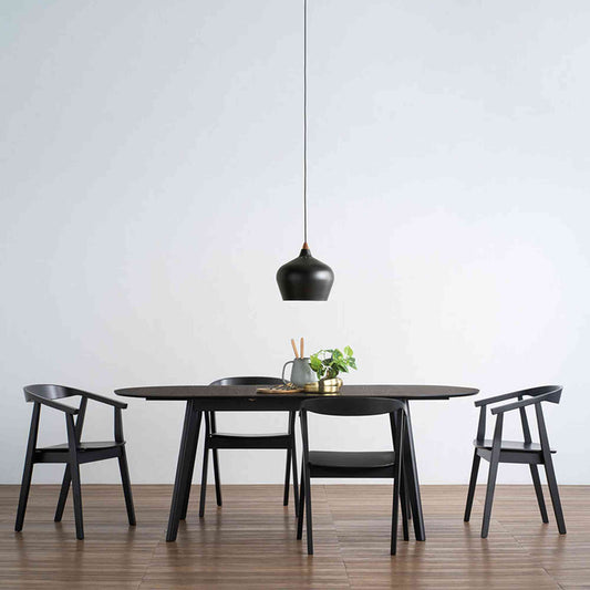 WERNER Extendable Dining Table 150-195cm - Black