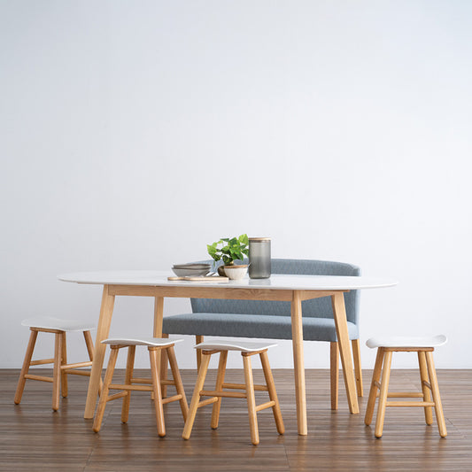 WERNER Extendable Dining Table 150-195cm - Natural & White