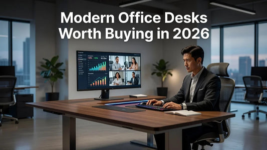 Professional header image for list-based article: Modern Office Desks Worth Buying in 2026