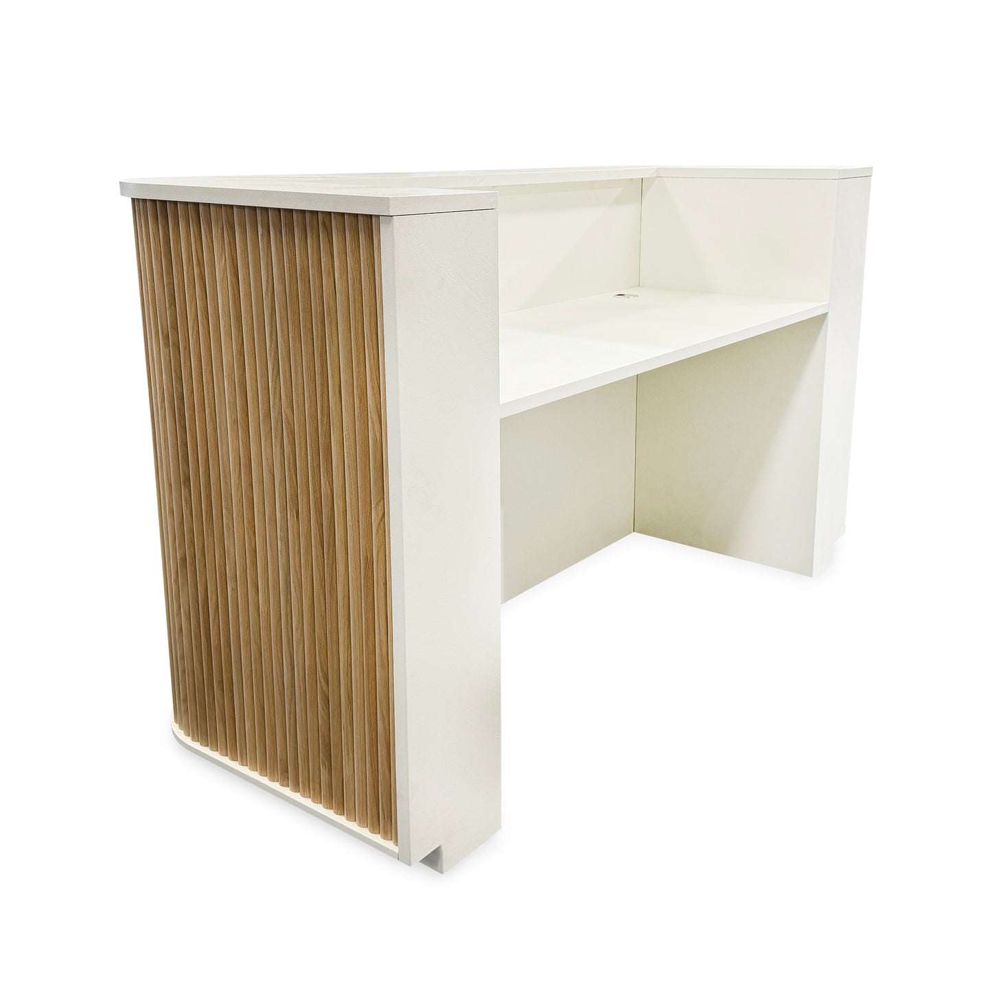HALO Reception Desk 180cm - Oak & White