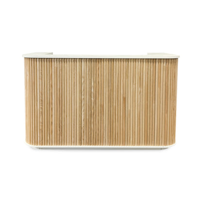 HALO Reception Desk 180cm - Oak & White