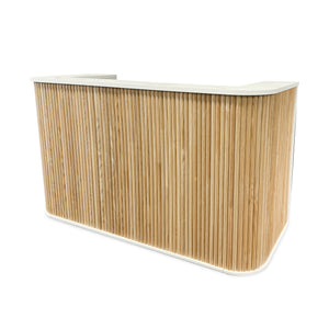HALO Reception Desk 180cm - Oak & White