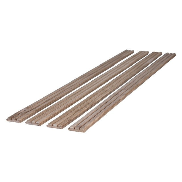 WOODFLEX Outdoor & Indoor Solid Hard Wood Slat Wall Ceiling Pool Fence Cladding - Paulownia - 2700mm x 545mm