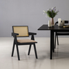 KAIRI Dining Chair - Black & Rattan