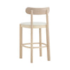 LOWEN Bar Stool - Oak & Cream White