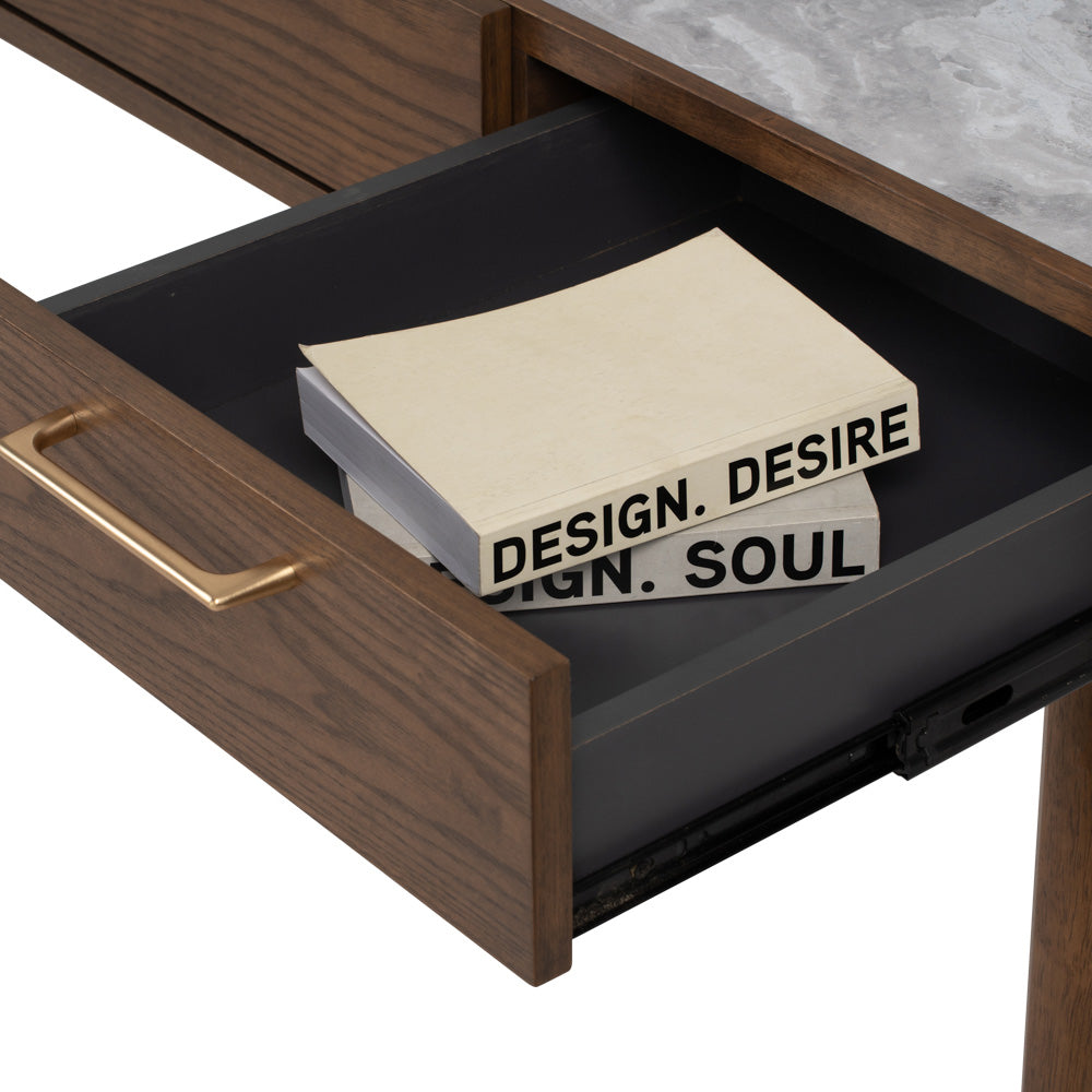 BREDA Study Desk 110cm - Walnut