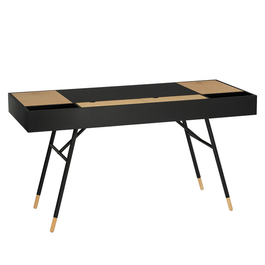MORSE  Study Desk 140cm -  Black & Oak