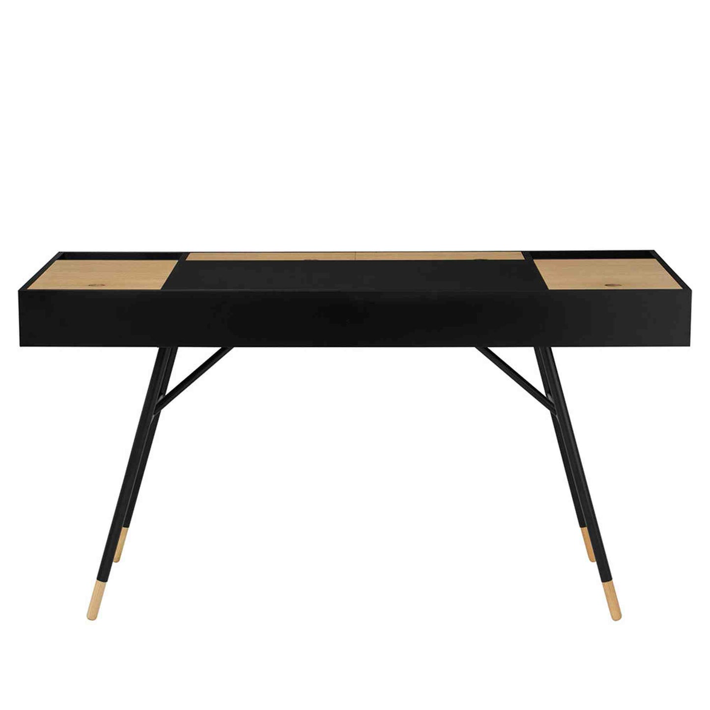 MORSE  Study Desk 140cm -  Black & Oak
