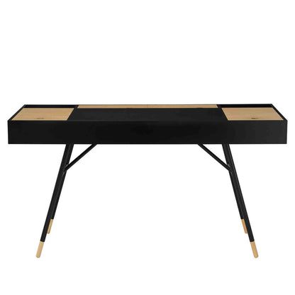 MORSE  Study Desk 140cm -  Black & Oak