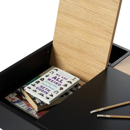 MORSE  Study Desk 140cm -  Black & Oak