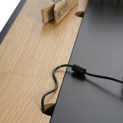 MORSE  Study Desk 140cm -  Black & Oak