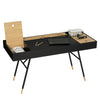 MORSE  Study Desk 140cm -  Black & Oak