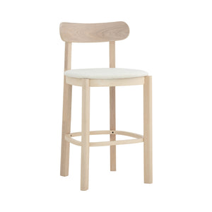 LOWEN Bar Stool - Oak & Cream White