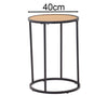 BRADFORD Side Table 40cm  - Natural & Black