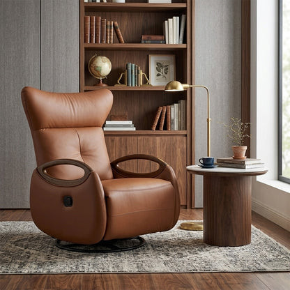 EMERY 40cm Sintered Stone Round Side Table - Walnut