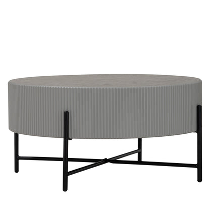 OZZY Round Coffee Table - Grey & Black