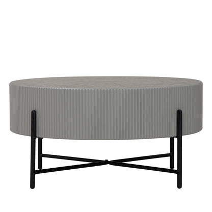 OZZY Round Coffee Table - Grey & Black