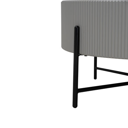 OZZY Round Coffee Table - Grey & Black