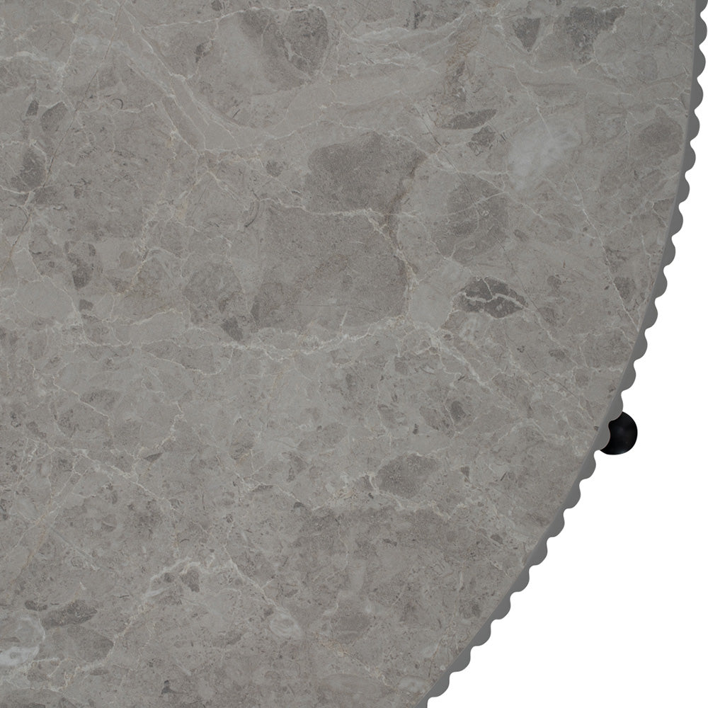 OZZY Round Coffee Table - Grey & Black