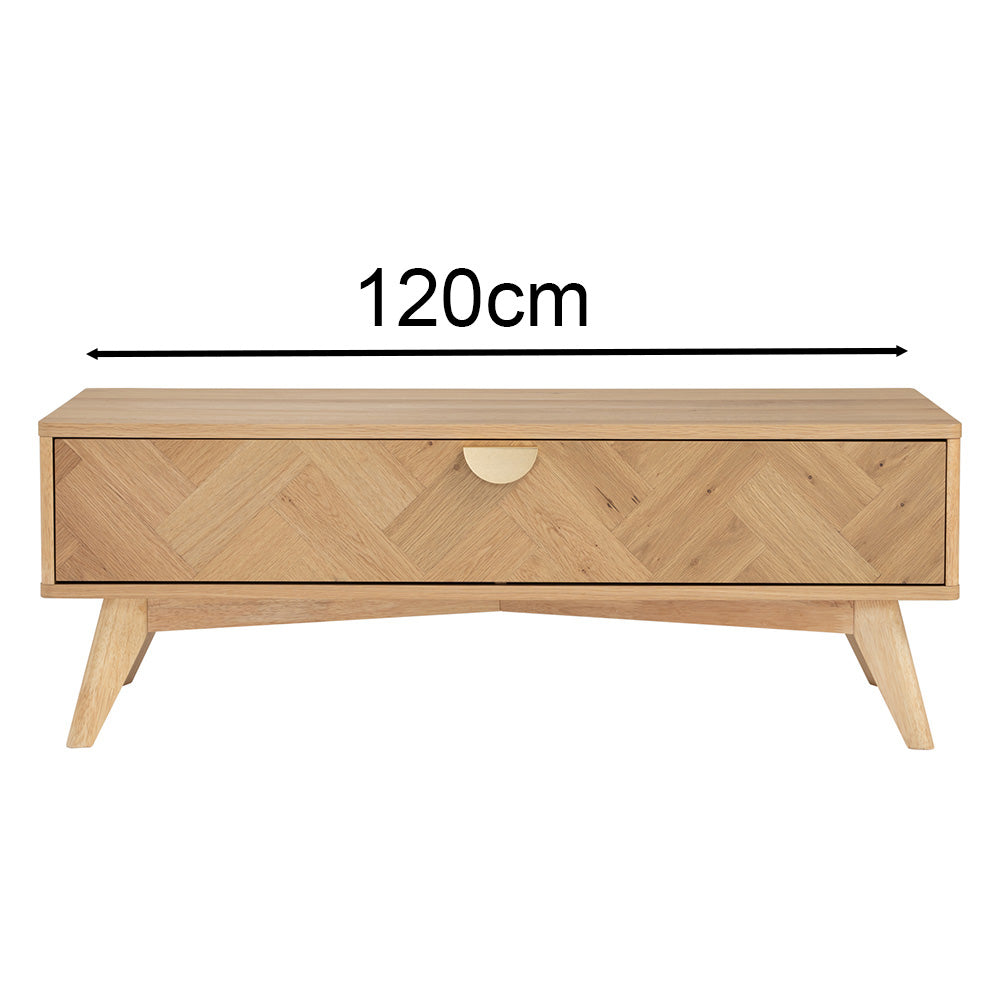 LOFTUS Entertainment TV Unit 120cm - Oak
