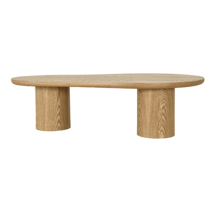LEITH 130cm Organic Shaped Coffee Table – Oak
