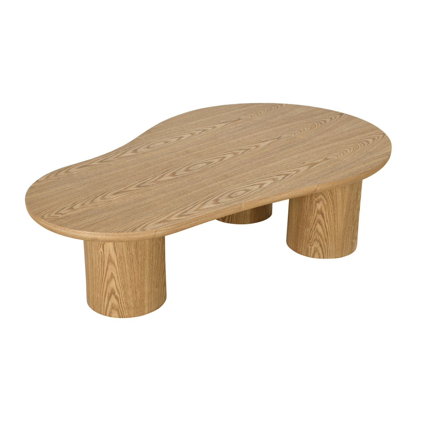 LEITH 130cm Organic Shaped Coffee Table – Oak