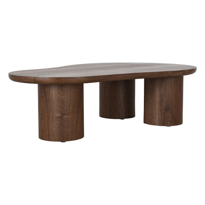 LEITH 130cm Organic Shaped Coffee Table – Walnut