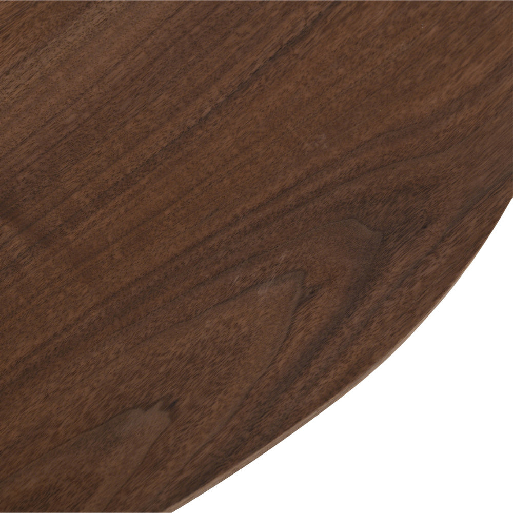 LEITH 130cm Organic Shaped Coffee Table – Walnut