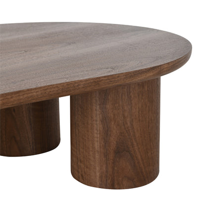 LEITH 130cm Organic Shaped Coffee Table – Walnut