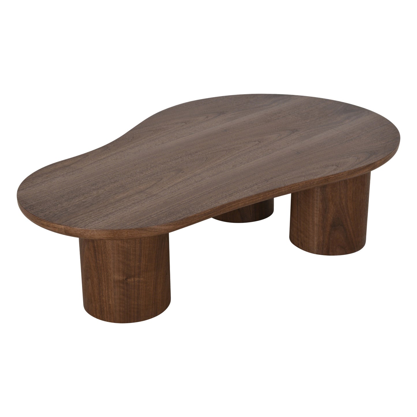 LEITH 130cm Organic Shaped Coffee Table – Walnut