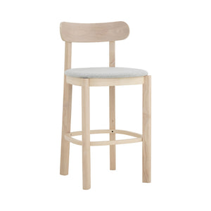 LOWEN Bar Stool - Oak & Light Grey