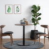 RUNDA Round Dining Table 70cm - Walnut & Black