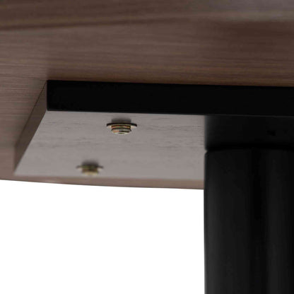 RUNDA Round Dining Table 70cm - Walnut & Black