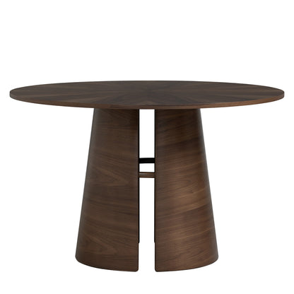 OKARA Round Dining Table 120cm - Walnut