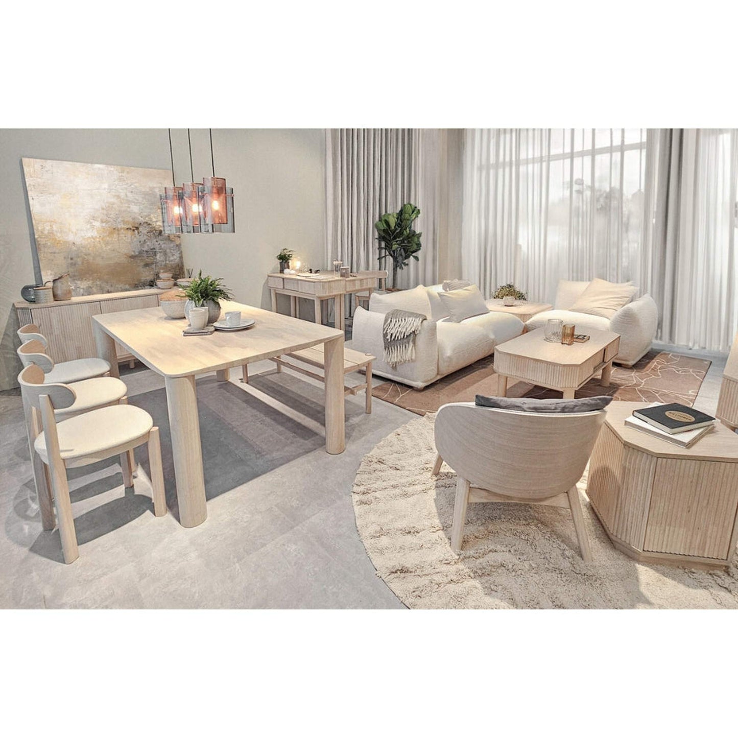 LOWEN Dining Chair - Cream White