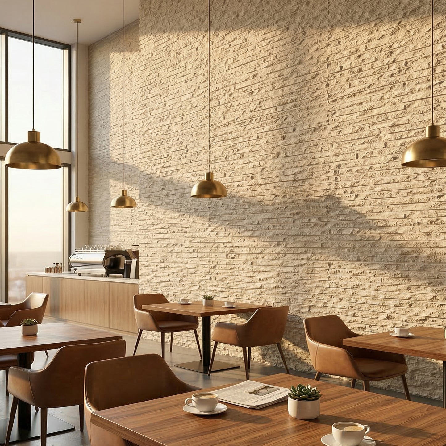 WOODFLEX FLEXIBLE SOFT STONE PANEL - ROUGH LINE White - 2700 x 600mm