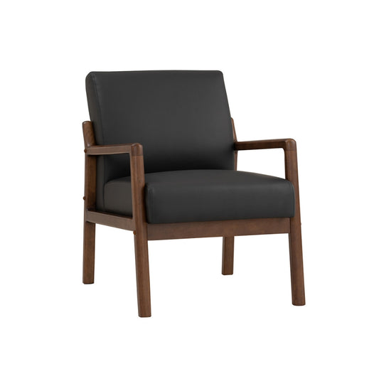 MENDO Lounge Chair - Black & Walnut