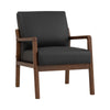 MENDO Lounge Chair - Black & Walnut