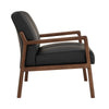 MENDO 2 Seater Lounge Seater - Black & Walnut