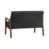 MENDO 2 Seater Lounge Seater - Black & Walnut