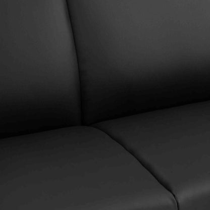 MENDO 3 Seater Lounge Sofa - Black & Walnut