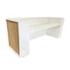 HALO Reception Desk 240cm - Oak & White