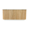 HALO Reception Desk 240cm - Oak & White