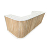 HALO Reception Desk 240cm - Oak & White