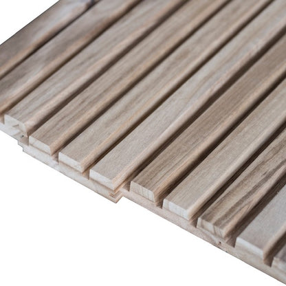 WOODFLEX Outdoor & Indoor Solid Hard Wood Slat Wall Ceiling Pool Fence Cladding - Paulownia - 2700mm x 545mm