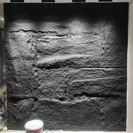 WOODFLEX FLEXIBLE PU STONE PANEL - STONE SKIN Black - 2400 x 600mm